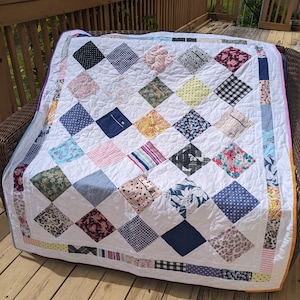 Memory Quilt, Memorial Quilt, Clothing Quilt, Loved One Quilt **Reservation Fee DEPOSIT ONLY**