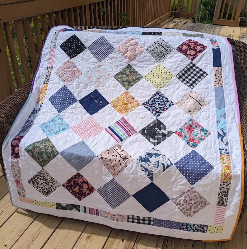 Memory Quilt Memorial Quilt Clothing Quilt Loved One Quilt Etsy