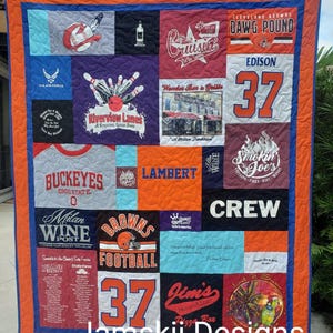 T-shirt quilt, mosaic t-shirt quilt, custom tshirt quilt ***DEPOSIT ONLY***