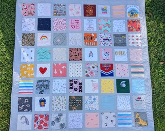 Baby Clothes Quilt, Onesie Quilt, First Year Quilt, Memory Quilt, Memorial Quilt, Heirloom Quilt **Reservation Fee DEPOSIT ONLY**