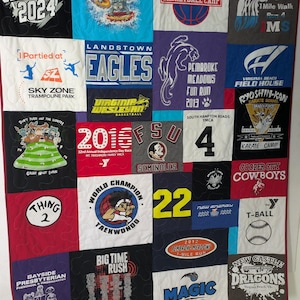 T-shirt quilt, mosaic t-shirt quilt, custom tshirt quilt ***DEPOSIT ONLY***