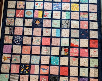 Baby Clothes Quilt, Onesie Quilt, First Year Quilt, Memory Quilt, Memorial Quilt, Heirloom Quilt **Reservation Fee DEPOSIT ONLY**