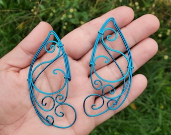 Blue Elf Ear Cuff, Cosplay, Ear Cuff, Cling Earring, Wood Elf, Fairies, Fantasy Wedding, Christmas elf