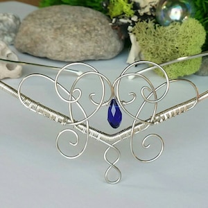 Wire Wrapped Elven Circlet, Princess Crown, Bridal Headpiece, cosplay Sailor Moon, Wiccan