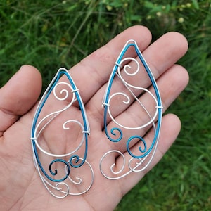 Two-Tone Elf Ear Cuffs: Silver Plated Wire, Cosplay Fairy Ears