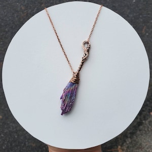 Purple Aura Witch Broom, Magical Icon, Witch Talisman, Broom Amulet
