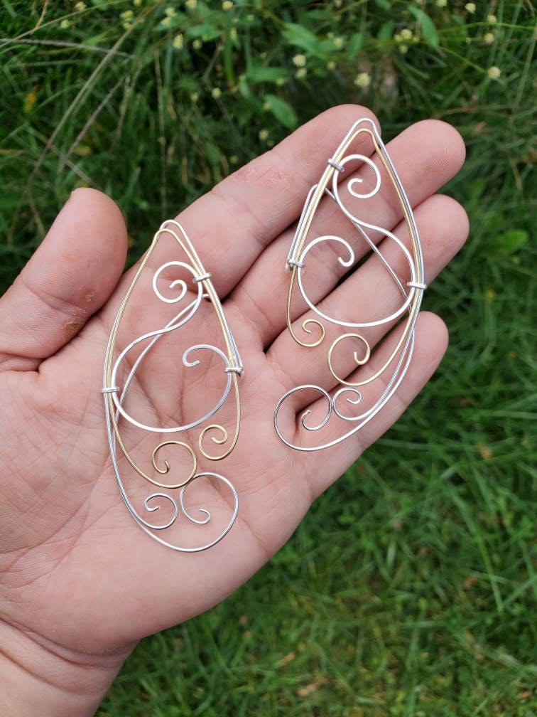 Artistic Wire Elf Ear Cuffs: Cosplay Fairy Ears - Etsy display picture 2