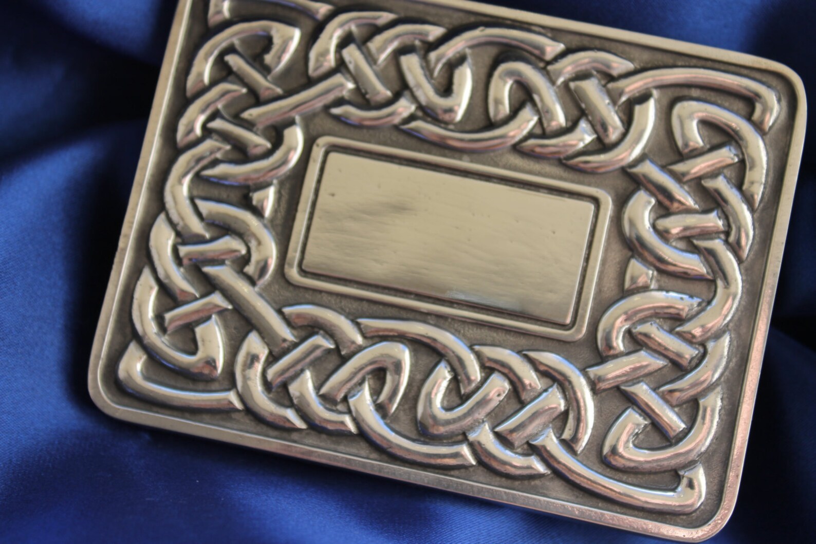  VIKING KNOTWORK  BUCKLE Polished Pewter Viking Knotwork  