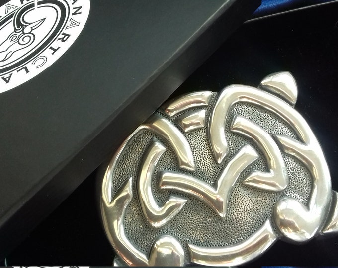 LARGE KNOT BUCKLE Polished Pewter Large Knot Belt Buckle Etsy