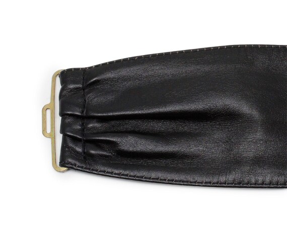 Rich Vintage 1980s Belt Cinch Waist Style Black L… - image 5