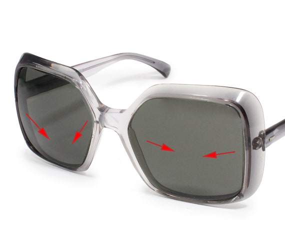 Centoptic Vintage Sunglasses Oversized Style Gray Smoke  display picture 1