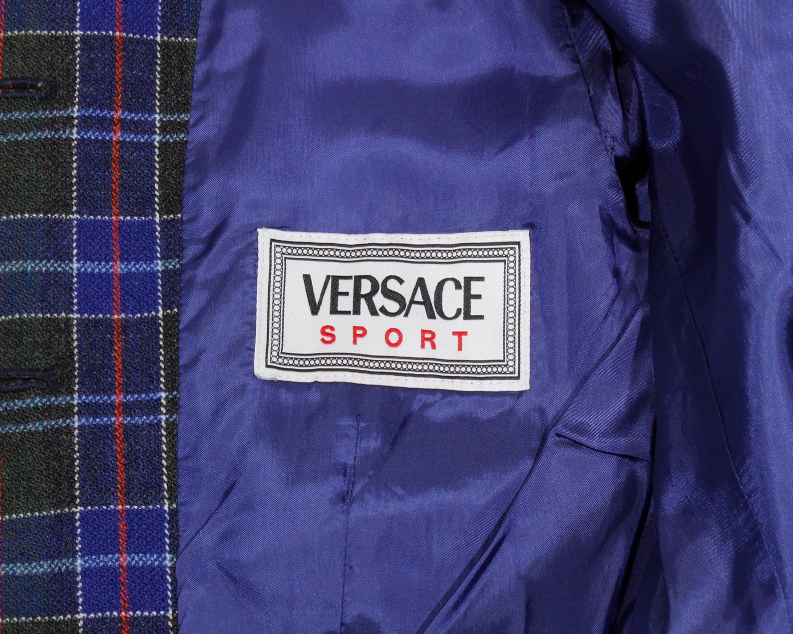Versace Sport Vintage 1990s Blazer Plaid Wool Gianni Versace Etsy