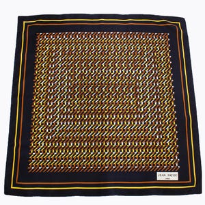 JEAN PATOU vintage フランス製 シルクスカーフ 1960s JEAN PATOU SCARF From Paris, Haute Couture Mid Century