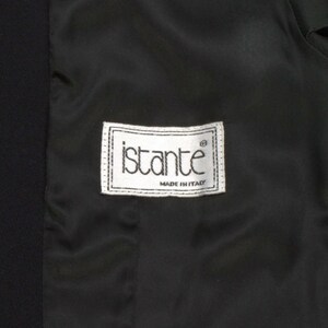 Istante by Versace Vintage 1990s Blazer Evening Jacket Black Rayon Wool Blend with Rolled Velvet Shawl Collar Made in Italy Size Small image 3