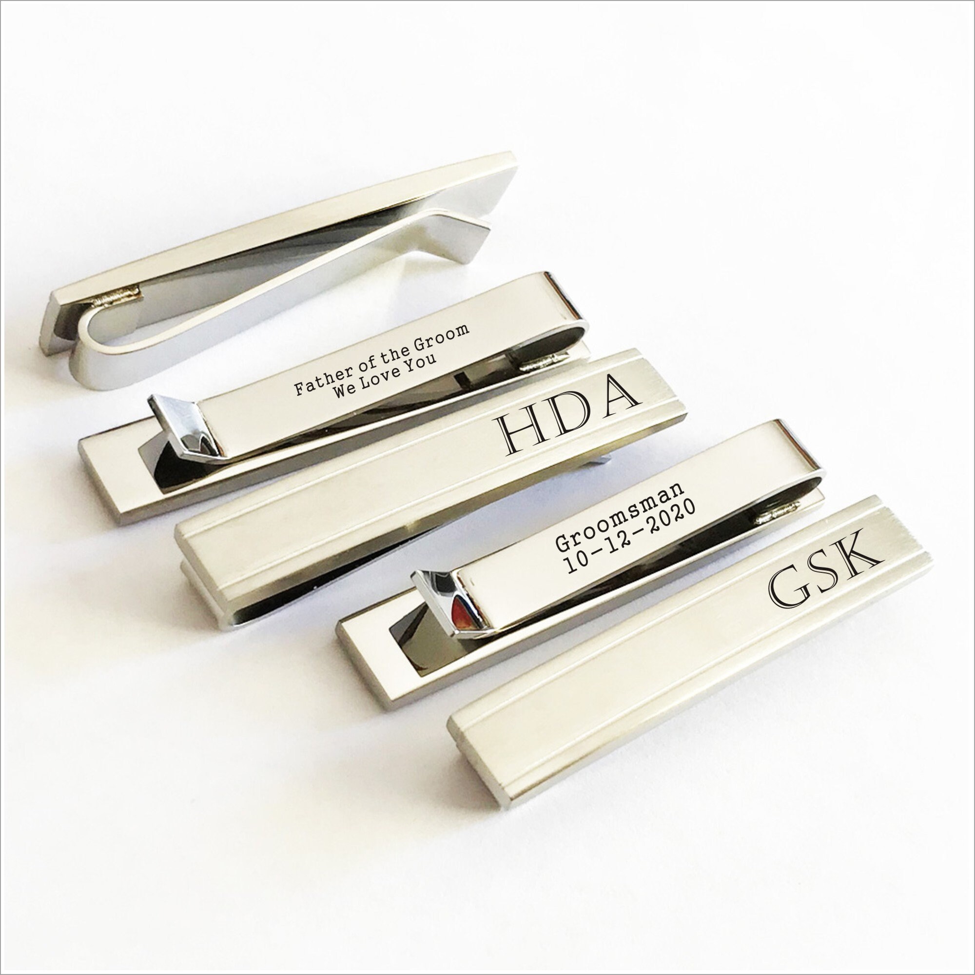 etsy personalized tie clip