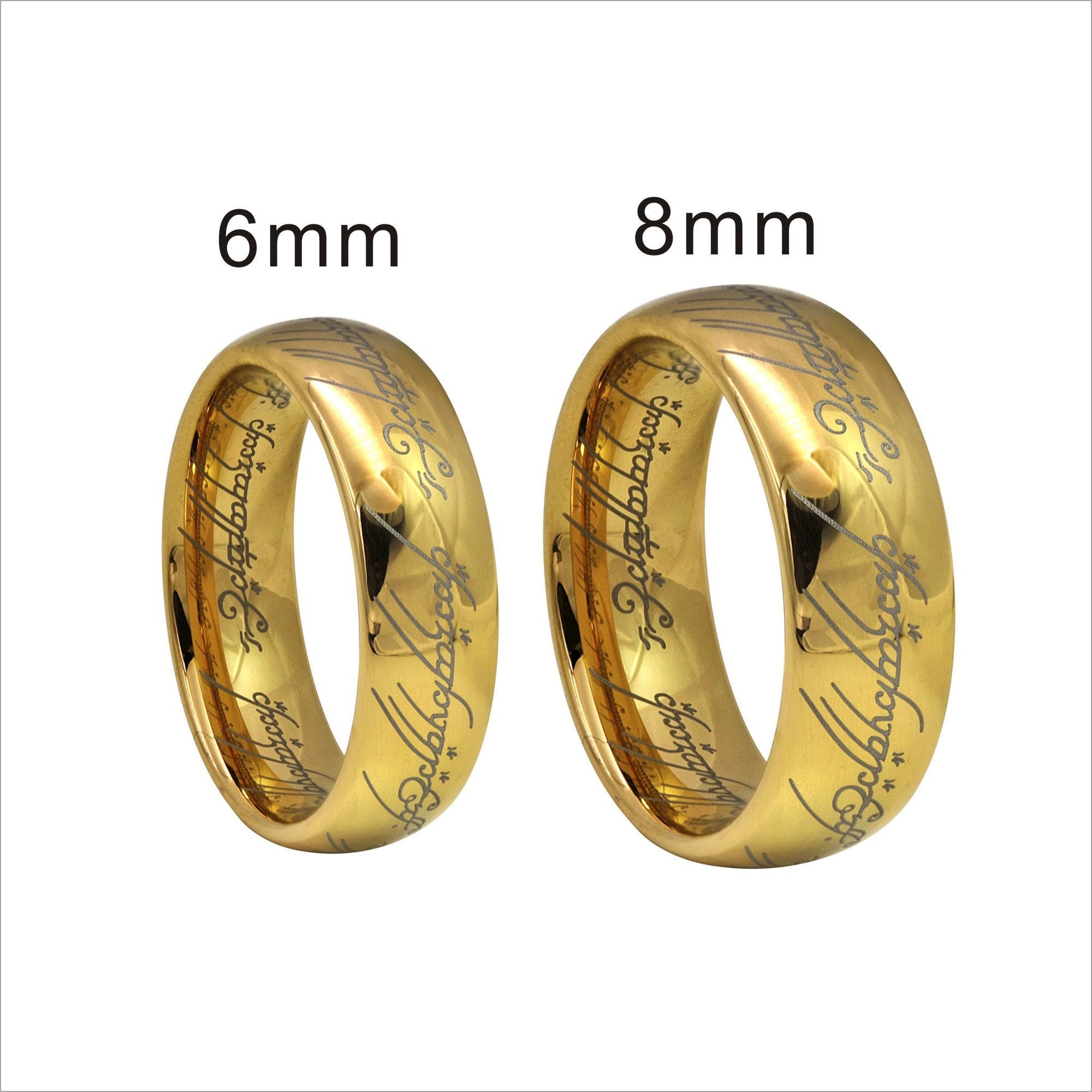 Verheugen berouw hebben sympathie Gold Lord of Ring Tungsten Band Wedding Engagement Tungsten - Etsy
