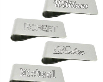 Personalized Stainless Steel MONEY CLIPS for Groomsmen -Set of Groomsmen Gifts -Bulk Discount-Custom Engraved Wedding Favor Groomsman Gift