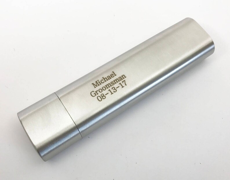 Personalized Engraved Custom Stainless Steel Cigar Case , Tube & Flask Graduation , Retirement gift-Buy 6 or more get one for free image 3
