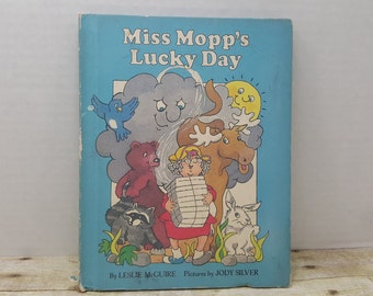 Miss Mopps Lucky Day, 1981, Leslie McGuire, Jody Silver, vintage kids book
