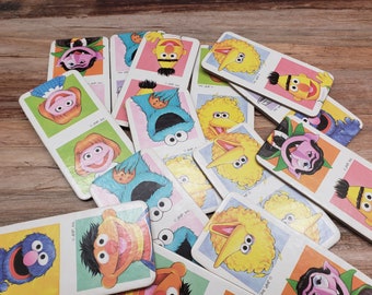 17 Sesame Street Playing cards, 1970s vintage game cards