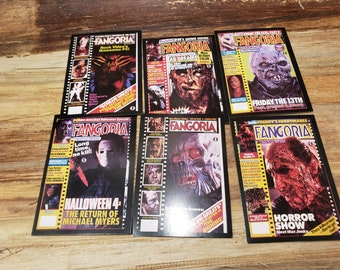 Cartes à collectionner Fangoria, lot de 6, 1992, lot 1, film d'horreur, magazine d'horreur