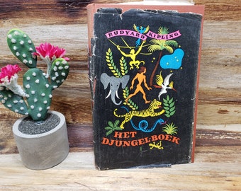 Vintage Dutch Book, 1954 Rudyard Kipling Het Djungel-Boek, The Jungle book, vintage book