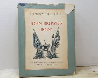 Le corps de John Brown, 1954, Stephen Vincent Benet, livre vintage, recueil de poésie