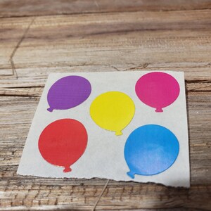 Five Vintage Balloon stickers , 1980s Vintage stickers