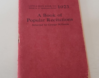 Libro de recitaciones populares 1930 LEER DESCRIPCIONES