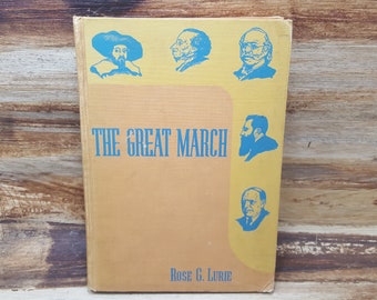 The Great March, 1951, Book 2, Post biblical jewish stories, vintage kids book, history book