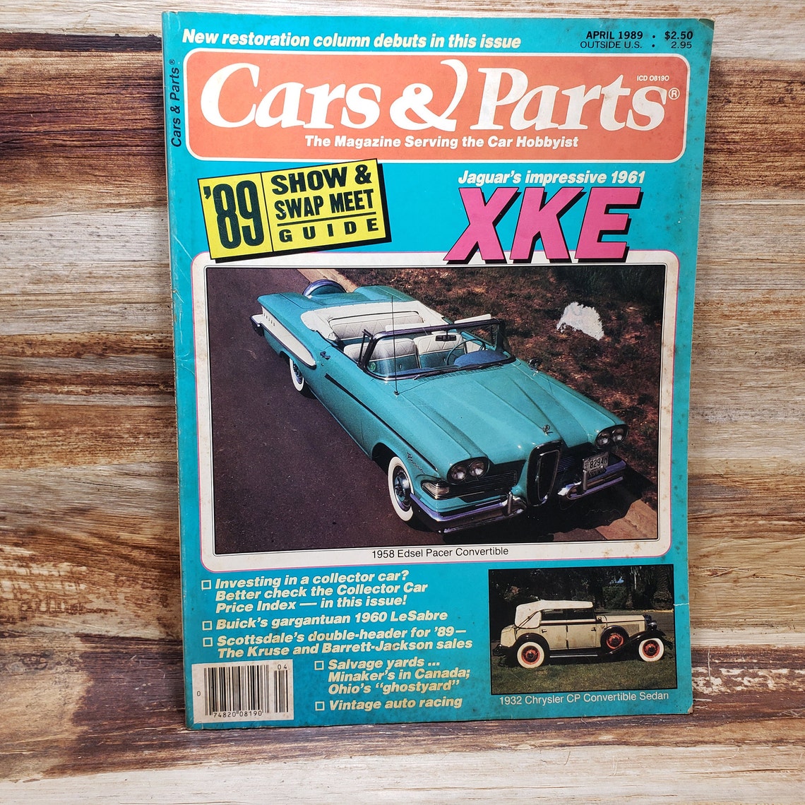 Cars and Parts, April 1989, Vintage Car Magazine Etsy