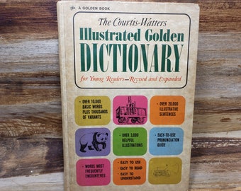 Dictionnaire d'or illustré Courtis Watters, 1972, dictionnaire vintage