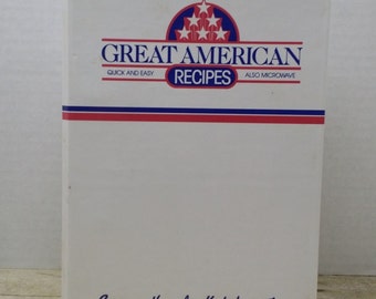 Reliure à 2 anneaux Great American Recipes, livre de cuisine vintage, 1989