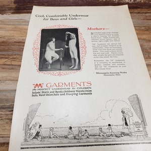 1920s Undergarment ad, Vintage ad, 1926, childs life ad