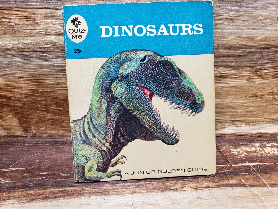 Dinosaurs　Kids　Vintage　Junior　Guide　1963　Golden　Me　Quiz　Etsy