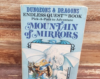Dungeons and Dragons Mountain of Mirrors pick a path to adventure , endless quest book 1980