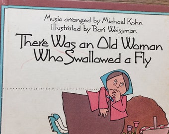 There was an Old Woman who swallowed a Fly, 1981, Michael Kohn, Bari Weissman, vintage kids book