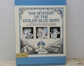 The Mystery of the Stolen Blue Paint, 1982, Steven Kellogg, SIGNED COPY, vintage kids book