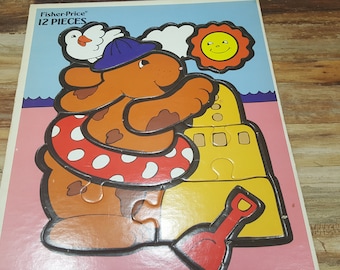 Fisher Price 12 Piece Tray puzzle, 1992 vintage puzzle, kids puzzle, preschool