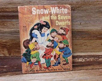 Snow White and the Seven Dwarfs, 1959 , rand mcnally junior elf book, vintage kids book