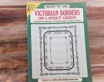 Bordes victorianos en cuadrículas de diseño, 1987, serie de imágenes prediseñadas de Dover