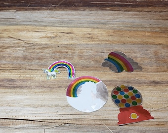 Set of 4 Illumination stickers , 1980s Vintage stickers, Hambly studios