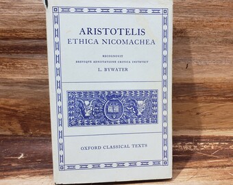 Aristotelis, Ethica Nicomachea, 1979 Oxford classical Texts Greek book
