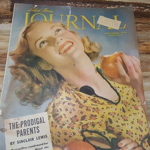 Ladies Home Journal,  september 1938, vintage womens magazine