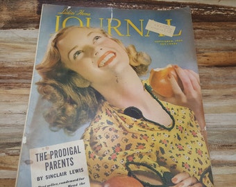 Ladies Home Journal,  september 1938, vintage womens magazine