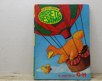 Enciclopedia Abrete Sesemo, 1985, Spanish Sesame Street, vintage kids book
