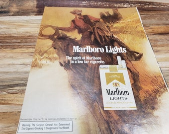 Marlboro Lights Ad, vintage ad, Magazine ad, cigarette ad,