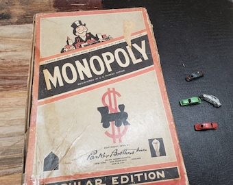 1936 Monopoly Game, READ DESCRIPTIONS ,  vintage board game