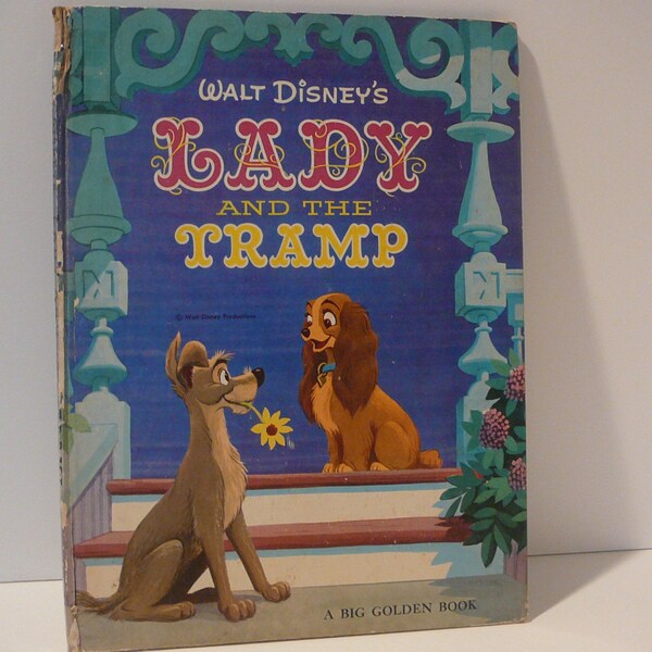 Lady and the Tramp, 1972, a big golden book