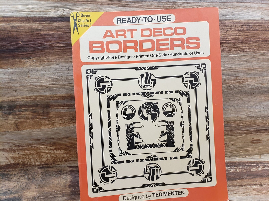 Art Deco Borders, , Dover Clip Art Series. Vintage Craft Book, 1985 - Etsy